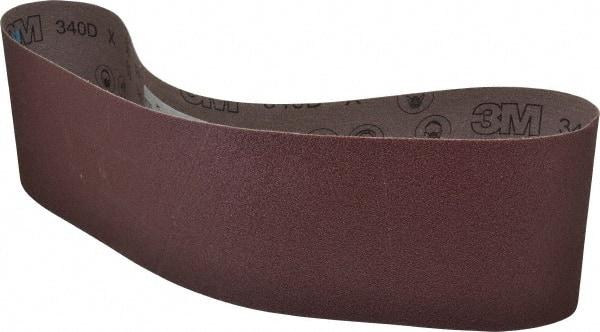 3M - 6" Wide x 48" OAL, 50 Grit, Aluminum Oxide Abrasive Belt - Aluminum Oxide, Coarse, Coated, X Weighted Cloth Backing, Series 340D - Industrial Tool & Supply