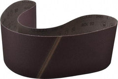 3M - 6" Wide x 54-1/2" OAL, 80 Grit, Aluminum Oxide Abrasive Belt - Aluminum Oxide, Medium, Coated, X Weighted Cloth Backing, Series 341D - Industrial Tool & Supply