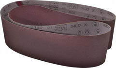 3M - 6" Wide x 89" OAL, 120 Grit, Aluminum Oxide Abrasive Belt - Aluminum Oxide, Fine, Coated, X Weighted Cloth Backing, Series 240D - Industrial Tool & Supply