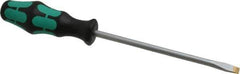 Wera - 255mm OAL Standard Slotted Screwdriver - Round Shank, Ergonomic Handle - Industrial Tool & Supply