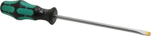 Wera - 287mm OAL Standard Slotted Screwdriver - Round Shank, Ergonomic Handle - Industrial Tool & Supply