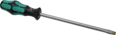 Wera - 312mm OAL Standard Slotted Screwdriver - Round Shank, Ergonomic Handle - Industrial Tool & Supply