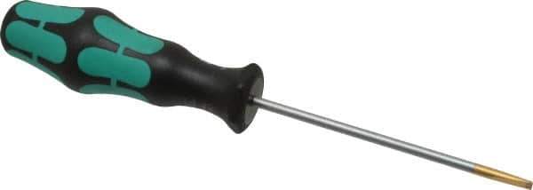 Wera - 198mm OAL Standard Slotted Screwdriver - Round Shank, Ergonomic Handle - Industrial Tool & Supply