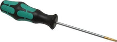 Wera - 198mm OAL Standard Slotted Screwdriver - Round Shank, Ergonomic Handle - Industrial Tool & Supply