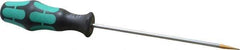 Wera - 248mm OAL Standard Slotted Screwdriver - Round Shank, Ergonomic Handle - Industrial Tool & Supply