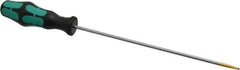 Wera - 298mm OAL Standard Slotted Screwdriver - Round Shank, Ergonomic Handle - Industrial Tool & Supply