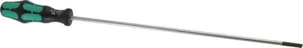Wera - 398mm OAL Standard Slotted Screwdriver - Round Shank, Ergonomic Handle - Industrial Tool & Supply