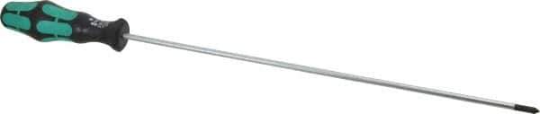 Wera - #1, 15-5/8" OAL, Standard Phillips Screwdriver - 12" Blade Length, Round Shank, Ergonomic Handle - Industrial Tool & Supply
