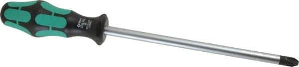Wera - #4, 12-1/4" OAL, Standard Phillips Screwdriver - 8" Blade Length, Round Shank, Ergonomic Handle - Industrial Tool & Supply