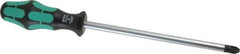 Wera - #4, 12-1/4" OAL, Standard Phillips Screwdriver - 8" Blade Length, Round Shank, Ergonomic Handle - Industrial Tool & Supply