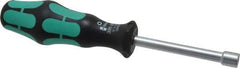 Wera - 1/4" Hollow Shaft Nutdriver - Ergonomic Handle, 6-3/4" OAL - Industrial Tool & Supply