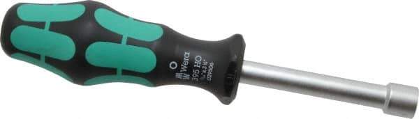 Wera - 7/16" Hollow Shaft Nutdriver - Ergonomic Handle, 7-3/4" OAL - Industrial Tool & Supply
