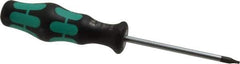 Wera - T6 Torx Driver - 2-3/8" Blade Length, 5" OAL, Ergonomic Handle - Industrial Tool & Supply