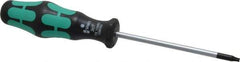 Wera - T10 Torx Driver - 3-3/16" Blade Length, 6-1/4" OAL, Ergonomic Handle - Industrial Tool & Supply