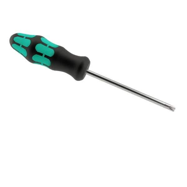 Wera - T25 Torx Driver - 4" Blade Length, 8-3/16" OAL, Ergonomic Handle - Industrial Tool & Supply