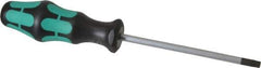 Wera - T30 Torx Driver - 4-1/4" Blade Length, 8-3/4" OAL, Ergonomic Handle - Industrial Tool & Supply