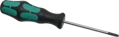 Wera - T15 Torx Driver - 3-3/16" Blade Length, 6-7/8" OAL, Ergonomic Handle - Industrial Tool & Supply