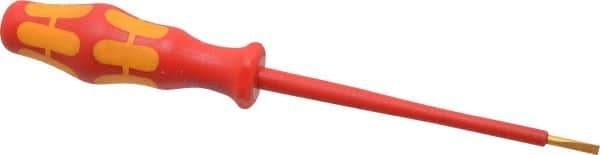 Wera - 181mm OAL Standard Slotted Screwdriver - Round Shank, Ergonomic Handle - Industrial Tool & Supply