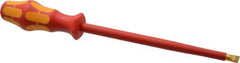 Wera - 312mm OAL Standard Slotted Screwdriver - Round Shank, Ergonomic Handle - Industrial Tool & Supply