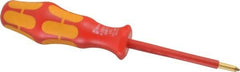 Wera - #1, 7" OAL, Insulated Phillips Screwdriver - 3-1/8" Blade Length, Round Shank, Ergonomic Handle - Industrial Tool & Supply