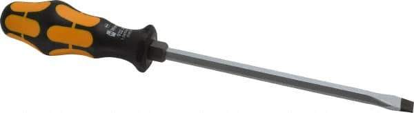 Wera - 287mm OAL Standard Slotted Screwdriver - Hexagon Shank, Ergonomic Handle - Industrial Tool & Supply