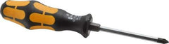 Wera - #1, 6-1/2" OAL, Demolition Phillips Screwdriver - 3-1/8" Blade Length, Hexagon Shank, Ergonomic Handle - Industrial Tool & Supply