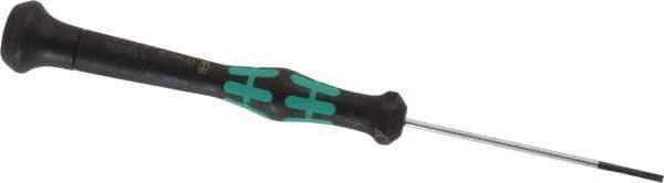Wera - 1.8mm Blade Width, Electronic/Electrostatic Slotted Screwdriver - 60mm Blade Length, Round Shank, Ergonomic Handle - Industrial Tool & Supply