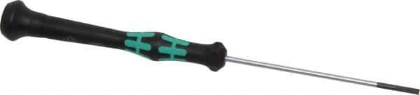 Wera - Electronic/Electrostatic Slotted Screwdriver - 80mm Blade Length, Round Shank, Ergonomic Handle - Industrial Tool & Supply