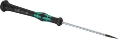 Wera - Electronic/Electrostatic Slotted Screwdriver - 80mm Blade Length, Round Shank, Ergonomic Handle - Industrial Tool & Supply