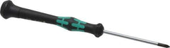 Wera - #0, 6-1/8" OAL, Electronic/Electrostatic Phillips Screwdriver - 2-3/8" Blade Length, Round Shank, Ergonomic Handle - Industrial Tool & Supply