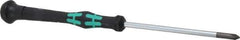Wera - #1, 6-1/8" OAL, Electronic/Electrostatic Phillips Screwdriver - 3-1/8" Blade Length, Round Shank, Ergonomic Handle - Industrial Tool & Supply