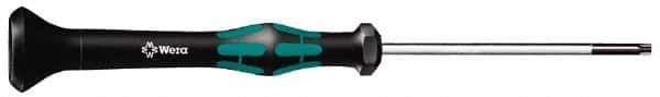 Wera - T10 Torx Driver - 2-3/8" Blade Length, 6-3/16" OAL, Micro Handle - Industrial Tool & Supply