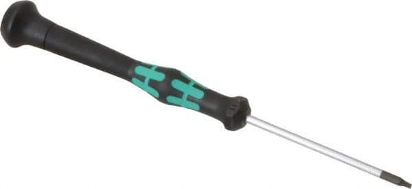 Wera - T7 Torx Driver - 2-3/8" Blade Length, 6-3/16" OAL, Micro Handle - Industrial Tool & Supply