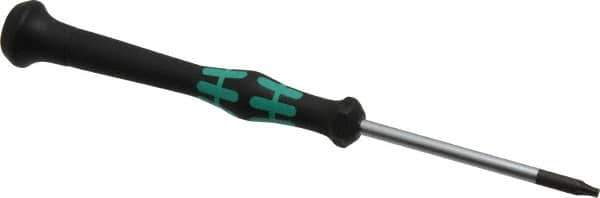 Wera - T9 Torx Driver - 2-3/8" Blade Length, 6-3/16" OAL, Micro Handle - Industrial Tool & Supply