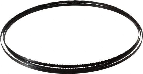 Starrett - 10 TPI, 7' 9" Long x 1/4" Wide x 0.025" Thick, Welded Band Saw Blade - Carbon Steel, Toothed Edge, Raker Tooth Set, Flexible Back, Contour Cutting - Industrial Tool & Supply