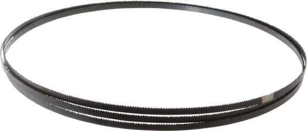 Starrett - 14 TPI, 7' 9" Long x 1/4" Wide x 0.025" Thick, Welded Band Saw Blade - Carbon Steel, Toothed Edge, Raker Tooth Set, Flexible Back, Contour Cutting - Industrial Tool & Supply