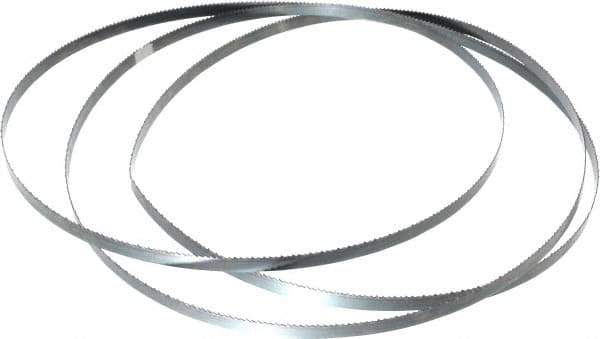 Starrett - 10 TPI, 7' 9-1/2" Long x 3/8" Wide x 0.025" Thick, Welded Band Saw Blade - Carbon Steel, Toothed Edge, Raker Tooth Set, Flexible Back, Contour Cutting - Industrial Tool & Supply