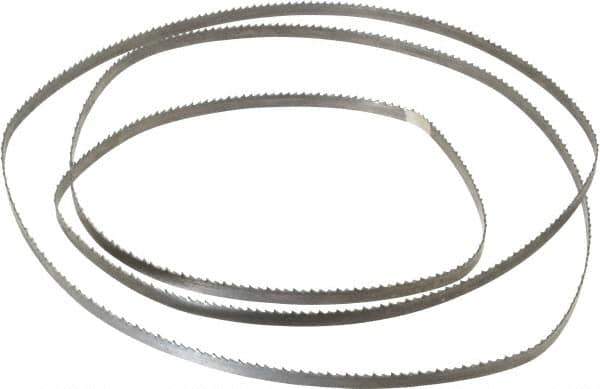 Starrett - 10 TPI, 4' 8-7/8" Long x 1/4" Wide x 0.025" Thick, Welded Band Saw Blade - Carbon Steel, Toothed Edge, Raker Tooth Set, Flexible Back, Contour Cutting - Industrial Tool & Supply