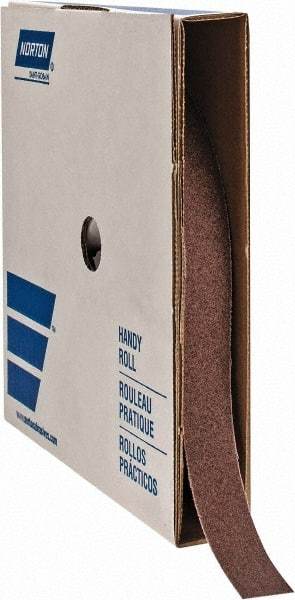 Norton - 1" x 50 Yd 80 Grit Aluminum Oxide Cloth Roll - Medium Grade, J Weighted Backing - Industrial Tool & Supply