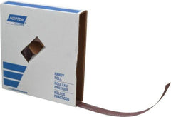 Norton - 1" x 50 Yd 220 Grit Aluminum Oxide Cloth Roll - Very Fine Grade, J Weighted Backing - Industrial Tool & Supply