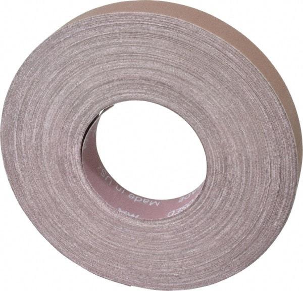 Norton - 1" x 50 Yd 320 Grit Aluminum Oxide Cloth Roll - Extra Fine Grade, J Weighted Backing - Industrial Tool & Supply