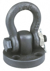American Drill Bushing - 24,000 Lb Load Capacity Shackle Hoist Ring - 7/8 - 9 Thread, Alloy Steel - Industrial Tool & Supply