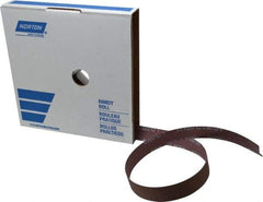 Norton - 1" x 50 Yd 600 Grit Aluminum Oxide Cloth Roll - Extra Fine Grade, J Weighted Backing - Industrial Tool & Supply