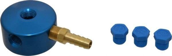 Loc-Line - 1/4" Hose Inside Diam, 1/4 NPT, Coolant Hose Magnetic Base - For Use with Loc-Line Modular Hose System and Shields, 5 Pieces - Industrial Tool & Supply
