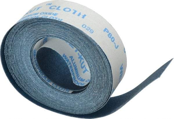Value Collection - 10 Yards x 1-1/2" 3 Piece Roll Kit - 80, 120, 150 Grit, & Medium, Fine & Very Fine Grades - Industrial Tool & Supply
