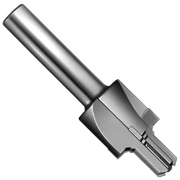 Made in USA - 3/8-24" Port, 0.805" Spotface Diam, 3/16" Tube Outside Diam, Reamer Pilot, Straight Shank, Carbide Tipped Porting Tool - Industrial Tool & Supply