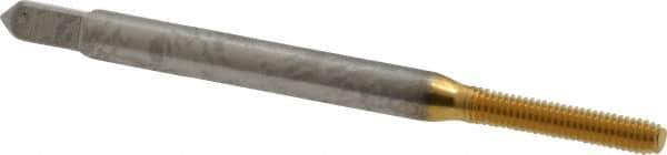Balax - M2.5x0.45 Metric Coarse D3 Thread Limit Bottoming Thread Forming Tap - High Speed Steel, TiN Finish, 1-13/16" OAL, 1/2" Thread Length, Right Hand Thread, Series BXMB - Exact Industrial Supply