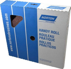 Norton - 1-1/2" x 50 Yd 60 Grit Aluminum Oxide Cloth Roll - Medium Grade, J Weighted Backing - Industrial Tool & Supply