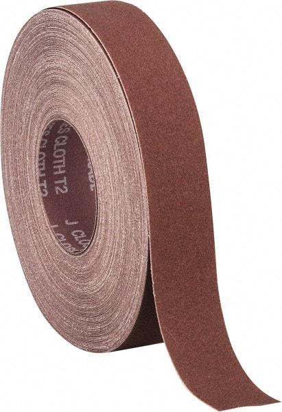 Norton - 1-1/2" x 50 Yd 150 Grit Aluminum Oxide Cloth Roll - Very Fine Grade, J Weighted Backing - Industrial Tool & Supply