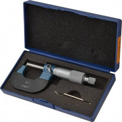 Value Collection - 1 Inch Measurement Range, 0.0001 Inch Graduation, Barrel Anvil, Ratchet Stop Thimble, Mechanical Tube Micrometer - Accurate Up to 0.0001 Inch, Accurate Up to 0.0001 Inch, Enamel Finish, Carbide - Industrial Tool & Supply